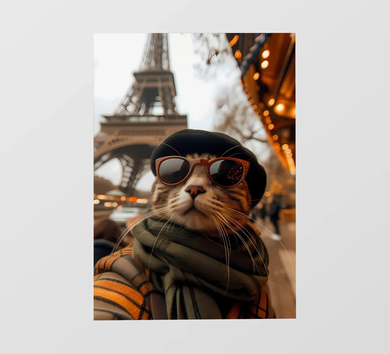 occhiali da sole gatto cappello torre eiffel telo in pvc da Dale Edward YoungJr