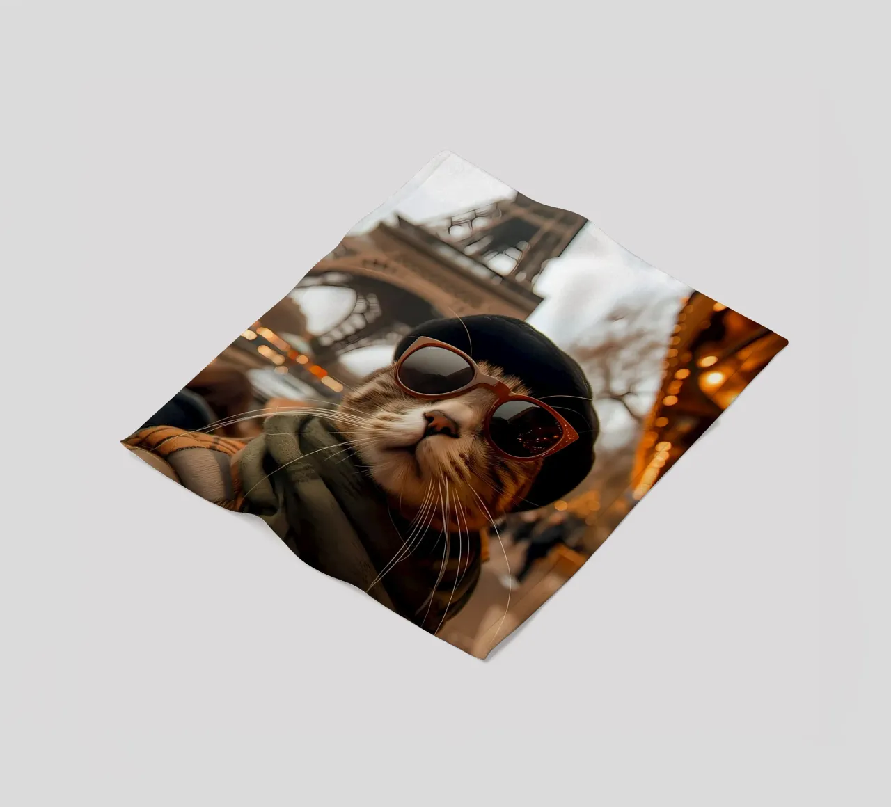 occhiali da sole gatto cappello torre eiffel coperta in pile da Dale Edward YoungJr