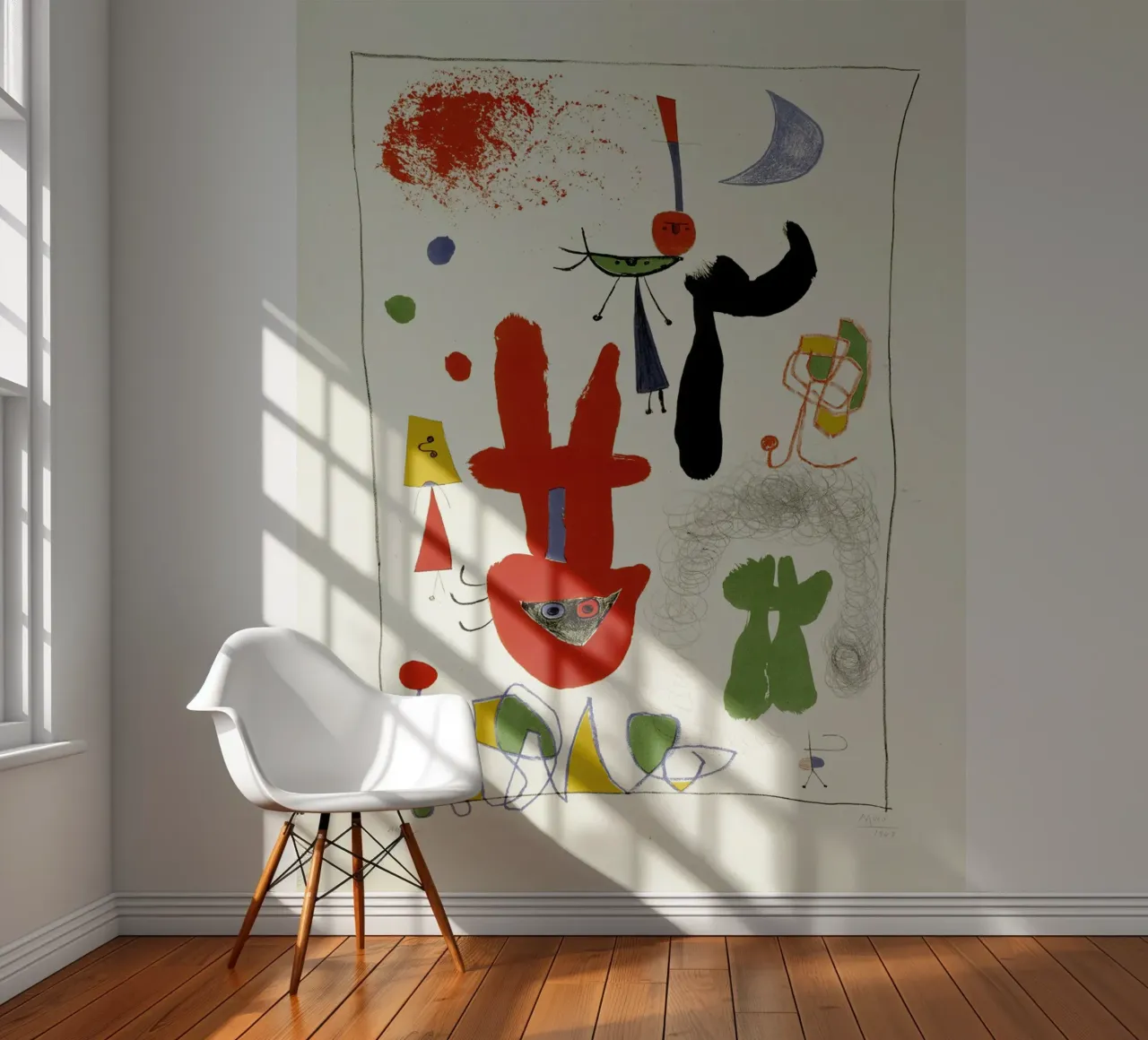 Akrobaten im nächtlichen Garten Joan Miro Fototapete von phillipp veisenberg