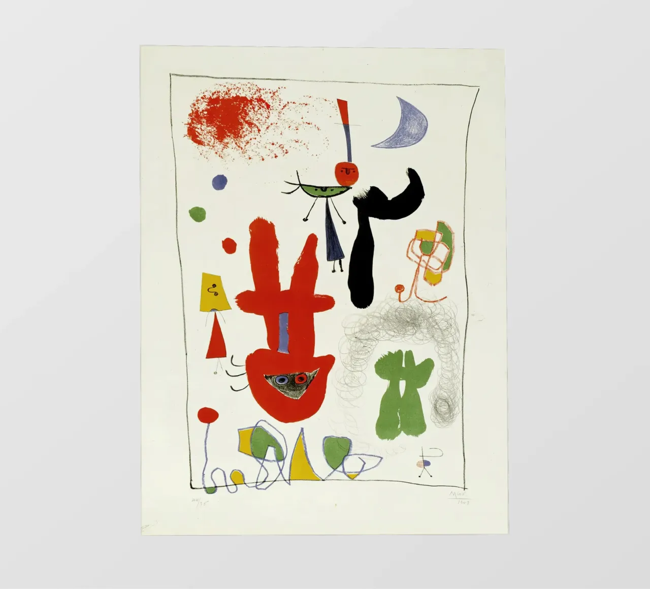 Akrobaten im nächtlichen Garten Joan Miro Fototapete von phillipp veisenberg