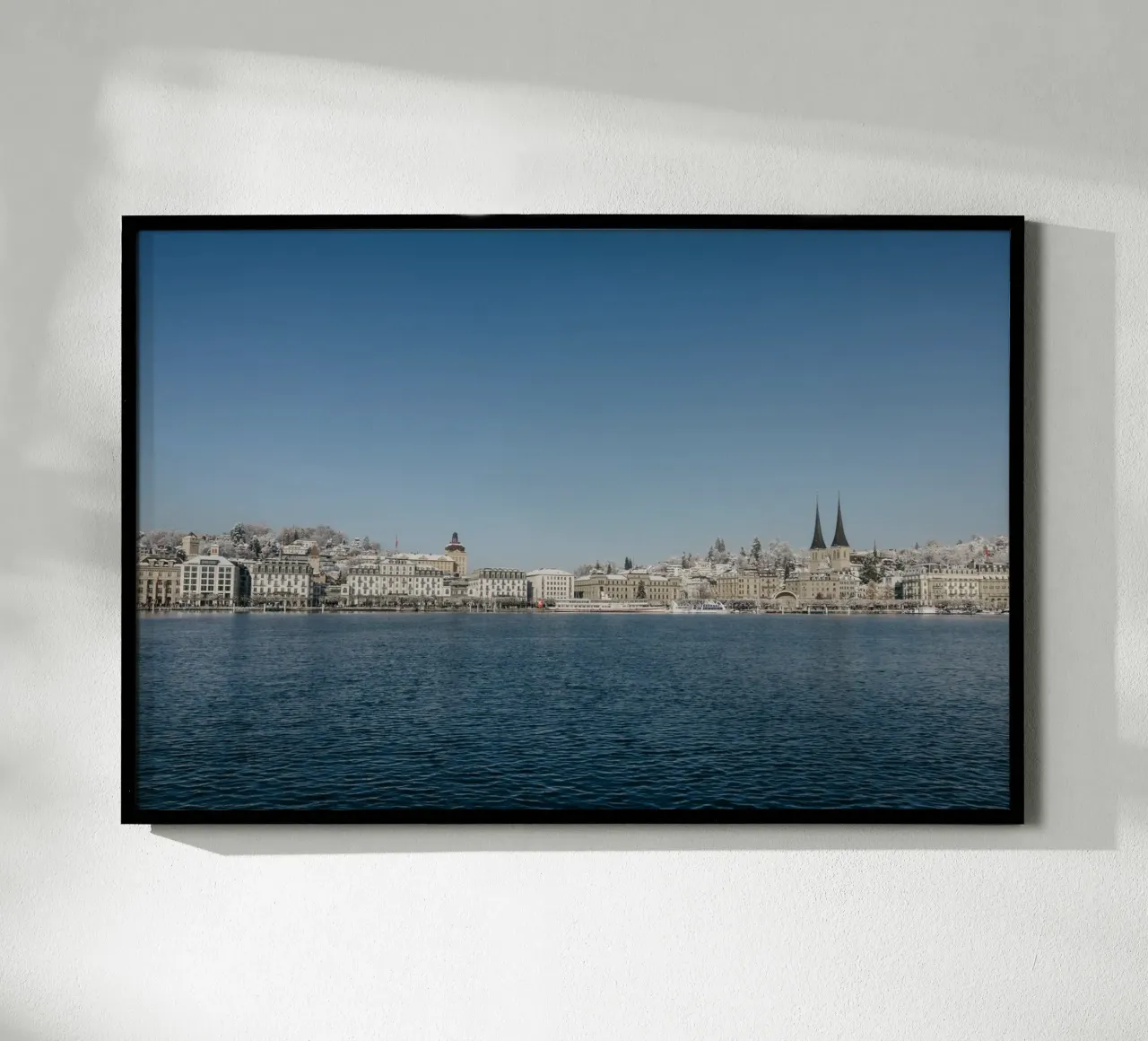 Inverno a Lucerna sul lago carta hahnemühle da LucernePictures