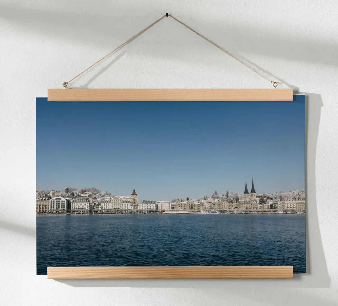 Inverno a Lucerna sul lago carta hahnemühle da LucernePictures