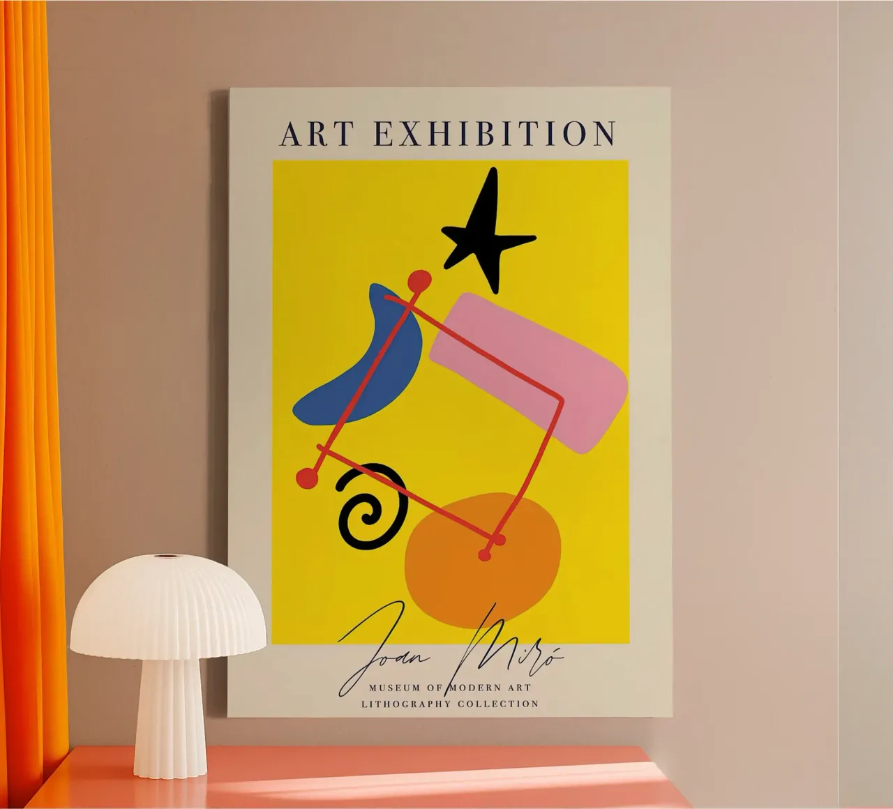 Mostra d'arte Joan Mirò tela con Cornice a cassetta da phillipp veisenberg