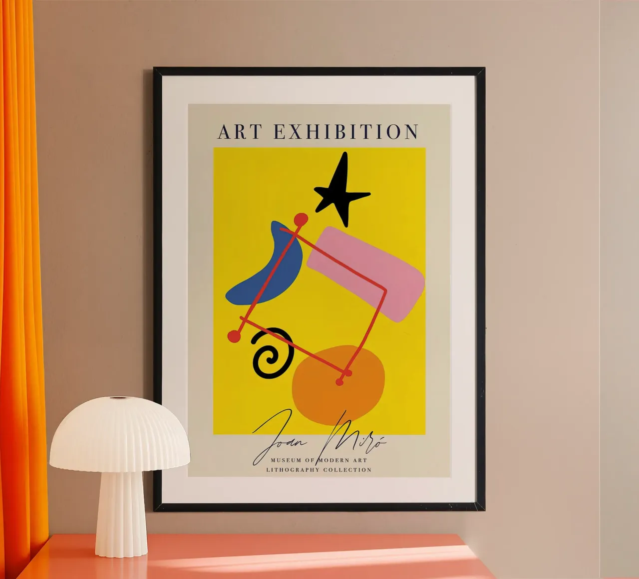 Mostra d'arte Joan Mirò poster da phillipp veisenberg