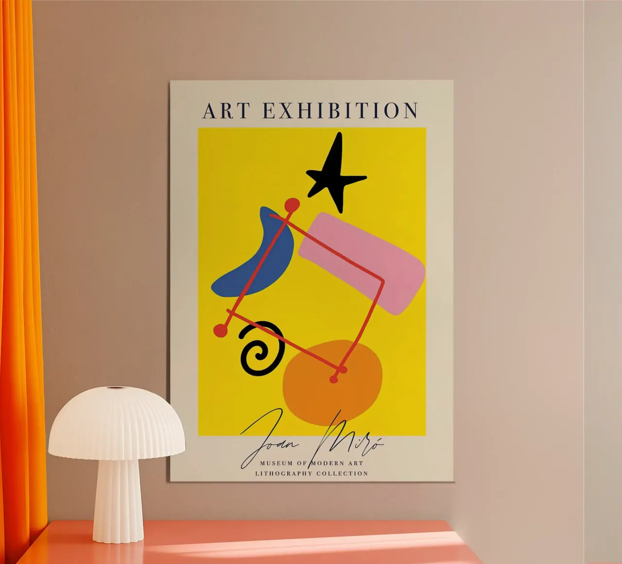 Mostra d'arte Joan Mirò poster da phillipp veisenberg