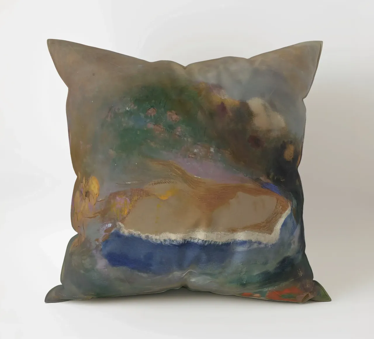 Odilon Redon - Ophelia con un pesce azzurro nell'acqua cuscino da Wirla