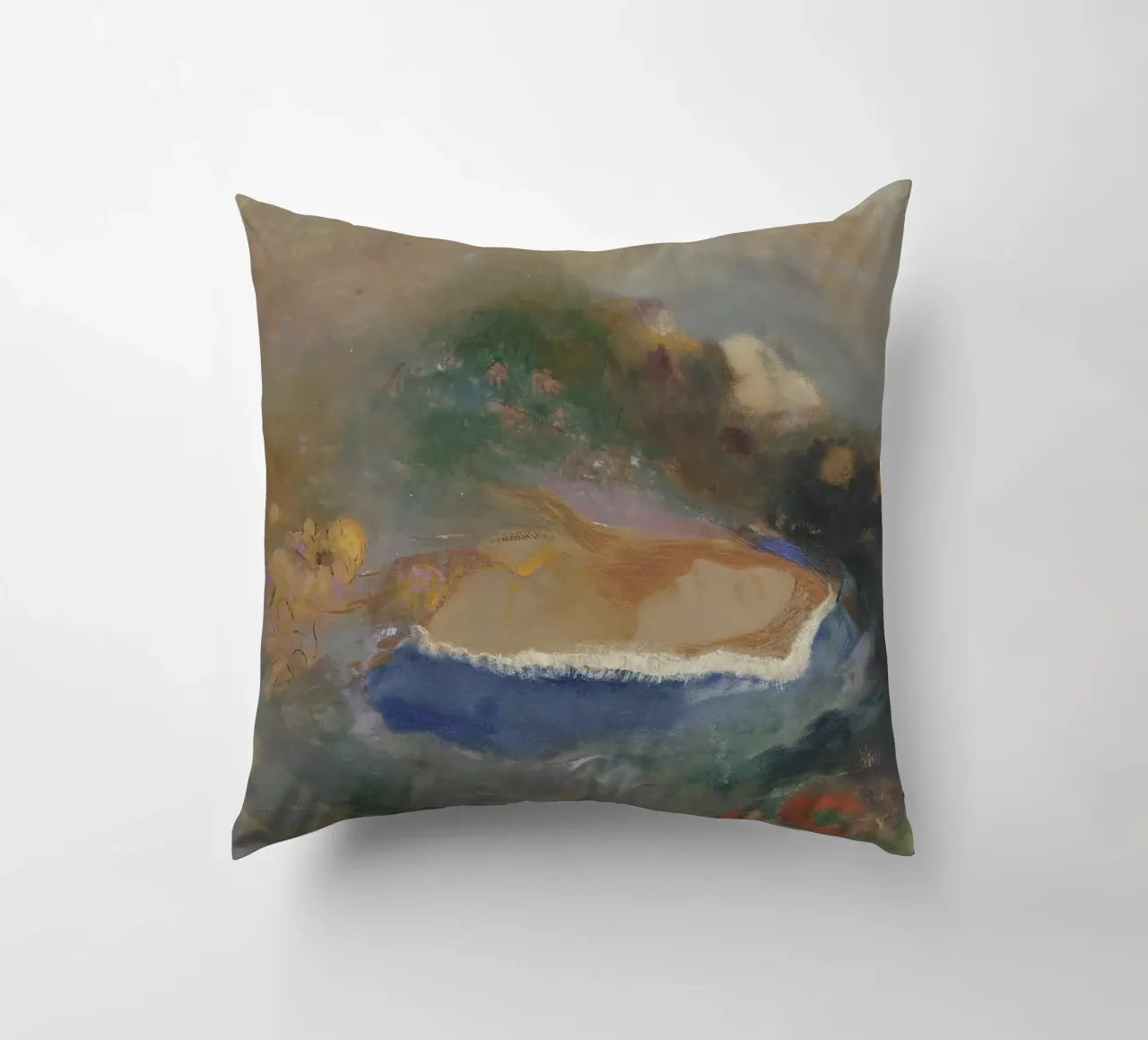 Odilon Redon - Ophelia con un pesce azzurro nell'acqua cuscino da Wirla