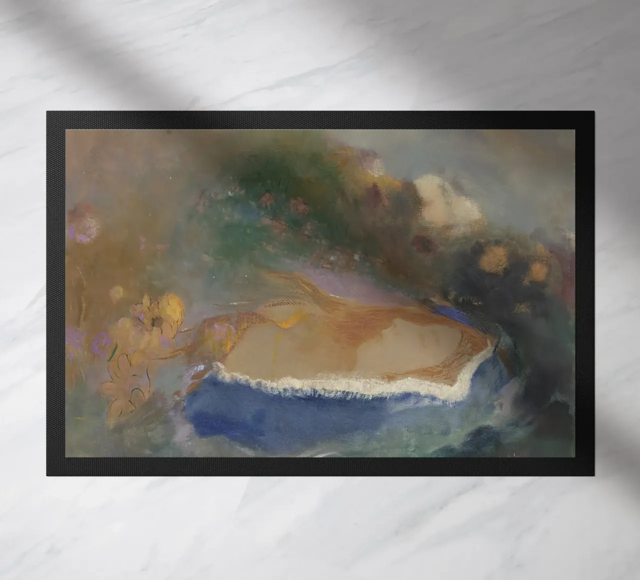 Odilon Redon - Ophelia con un pesce azzurro nell'acqua zerbino da Wirla