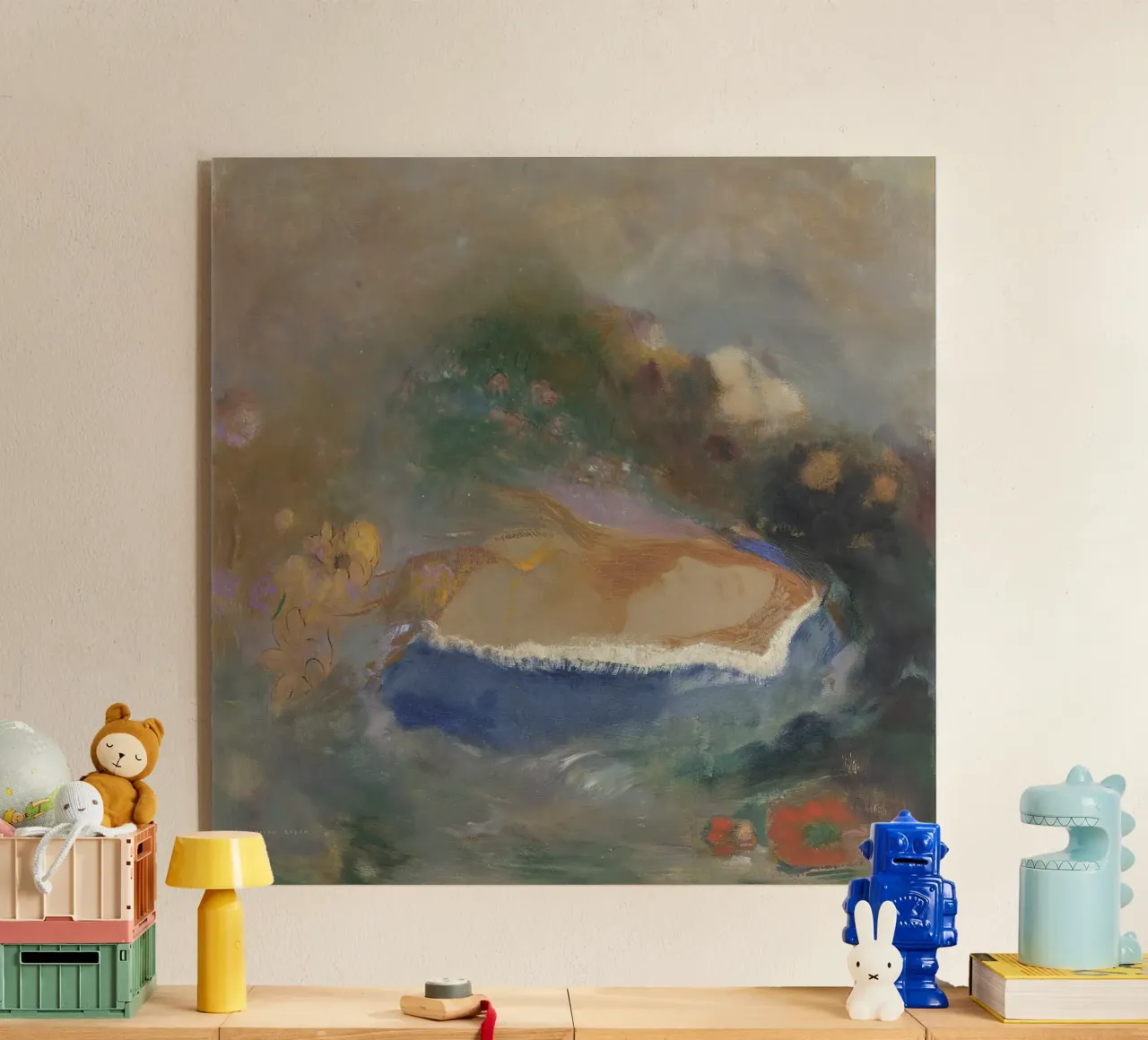 Odilon Redon - Ophelia con un pesce azzurro nell'acqua plexiglass da Wirla