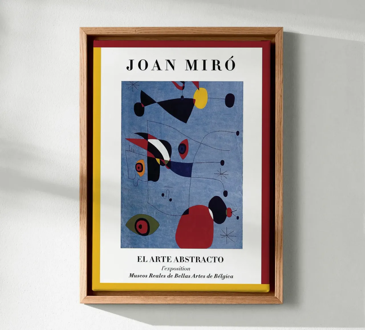 Joan Miro Elarte Abstract canvas met Baklijst van phillipp veisenberg
