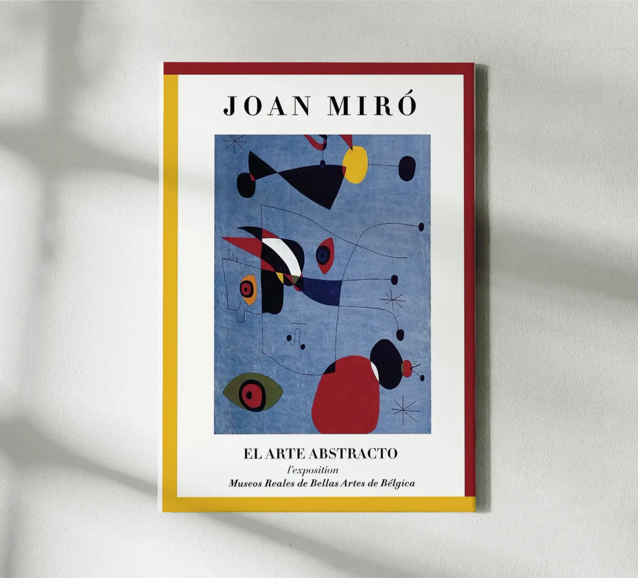 Joan Miro Elarte Abstract canvas met Baklijst van phillipp veisenberg