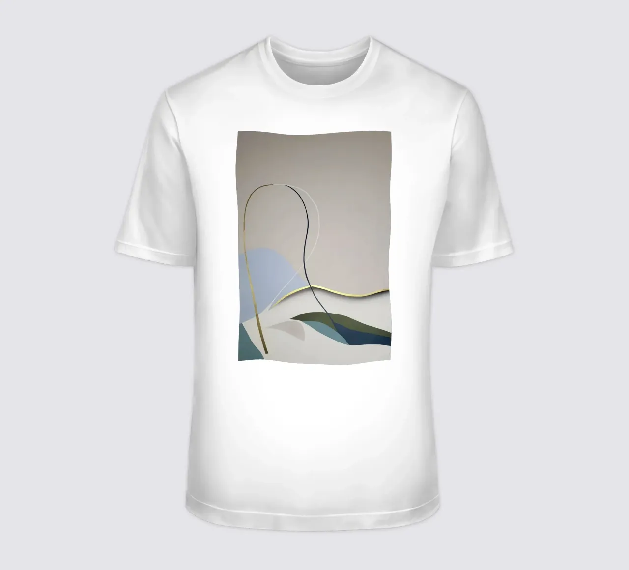 Linee astratte e fluide in toni terrosi t-shirt da Artbyvo