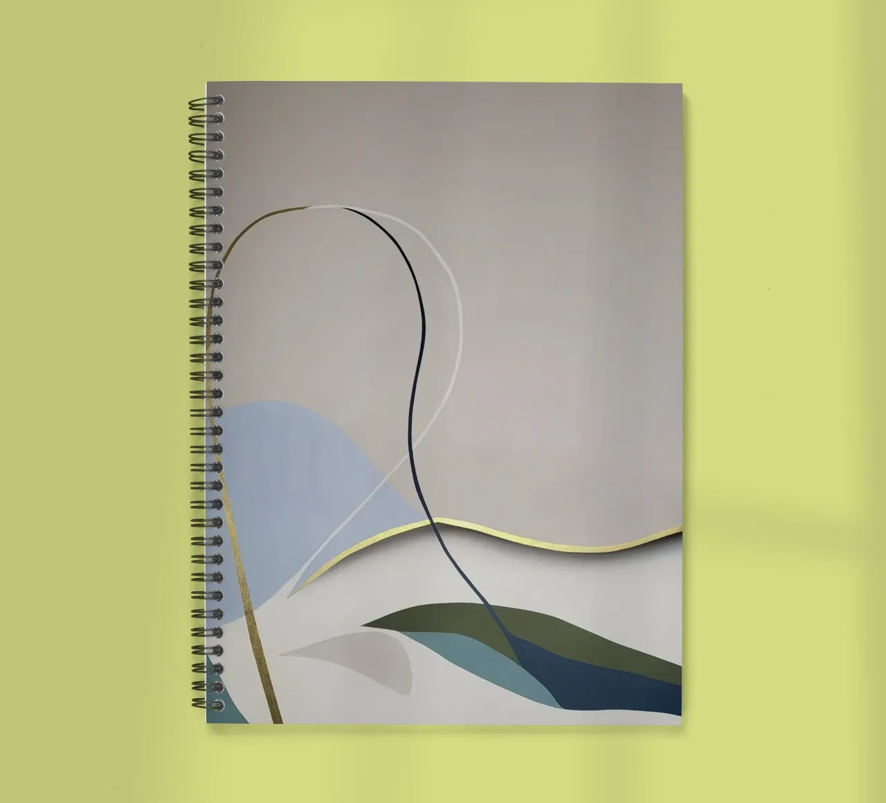 Abstract Flowing Lines in Earthy Tones spiral notebook by Artbyvo