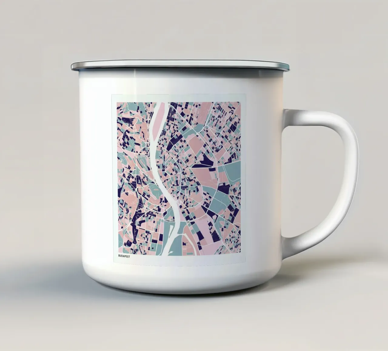 Budapest III tazza in smalto da The Cartography Collection