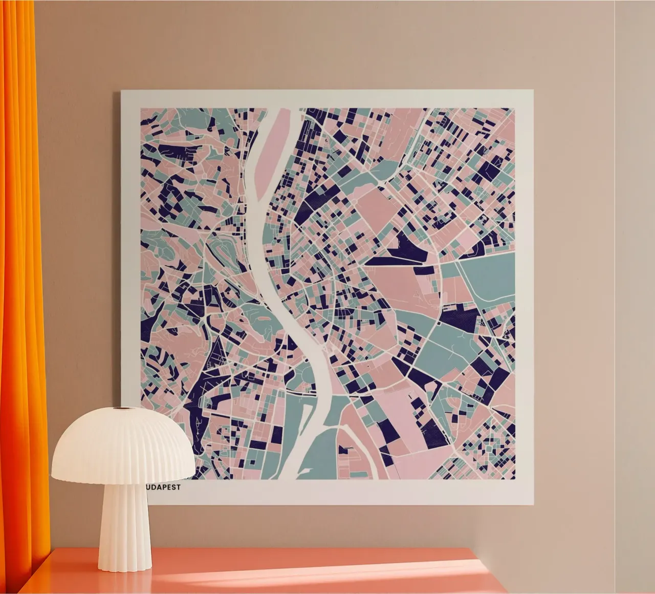 Budapest III plexiglass da The Cartography Collection