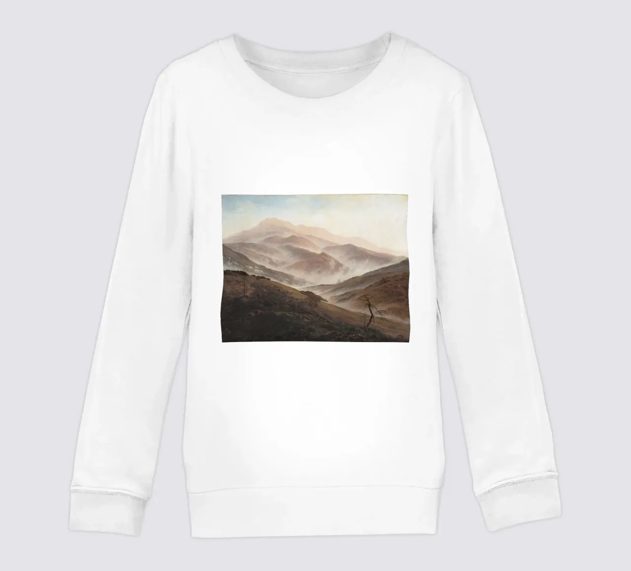 Caspar David Friedrich - Montagna con nebbia ascendente felpa bambino da Wirla