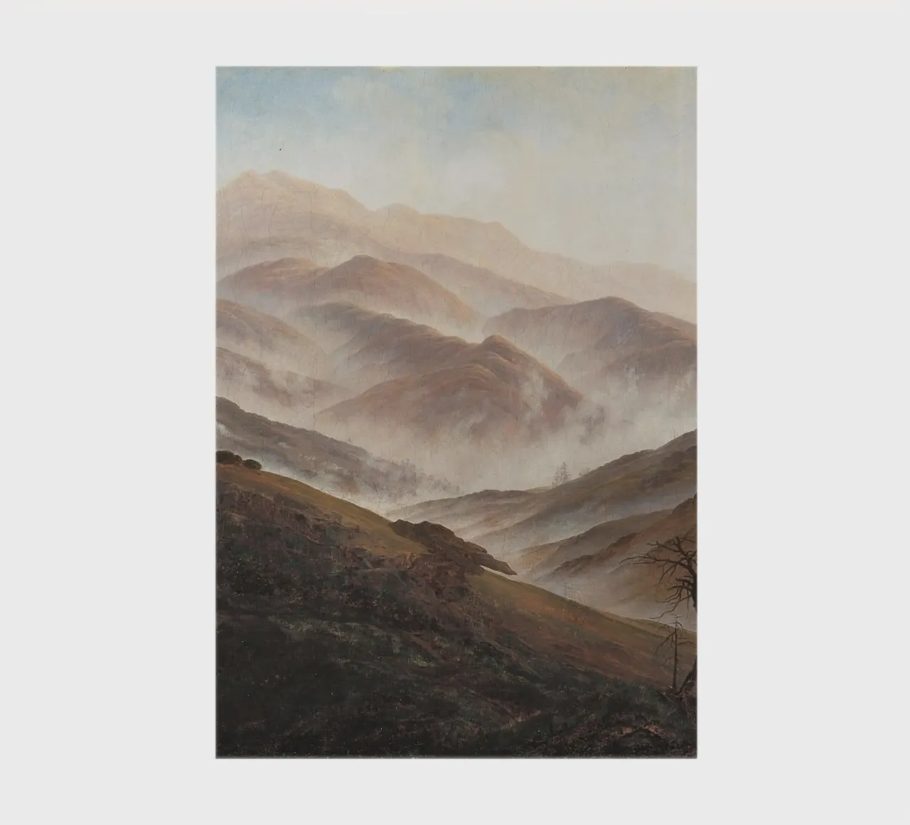 Caspar David Friedrich – Mountain with Ascending Mist notebook by Wirla
