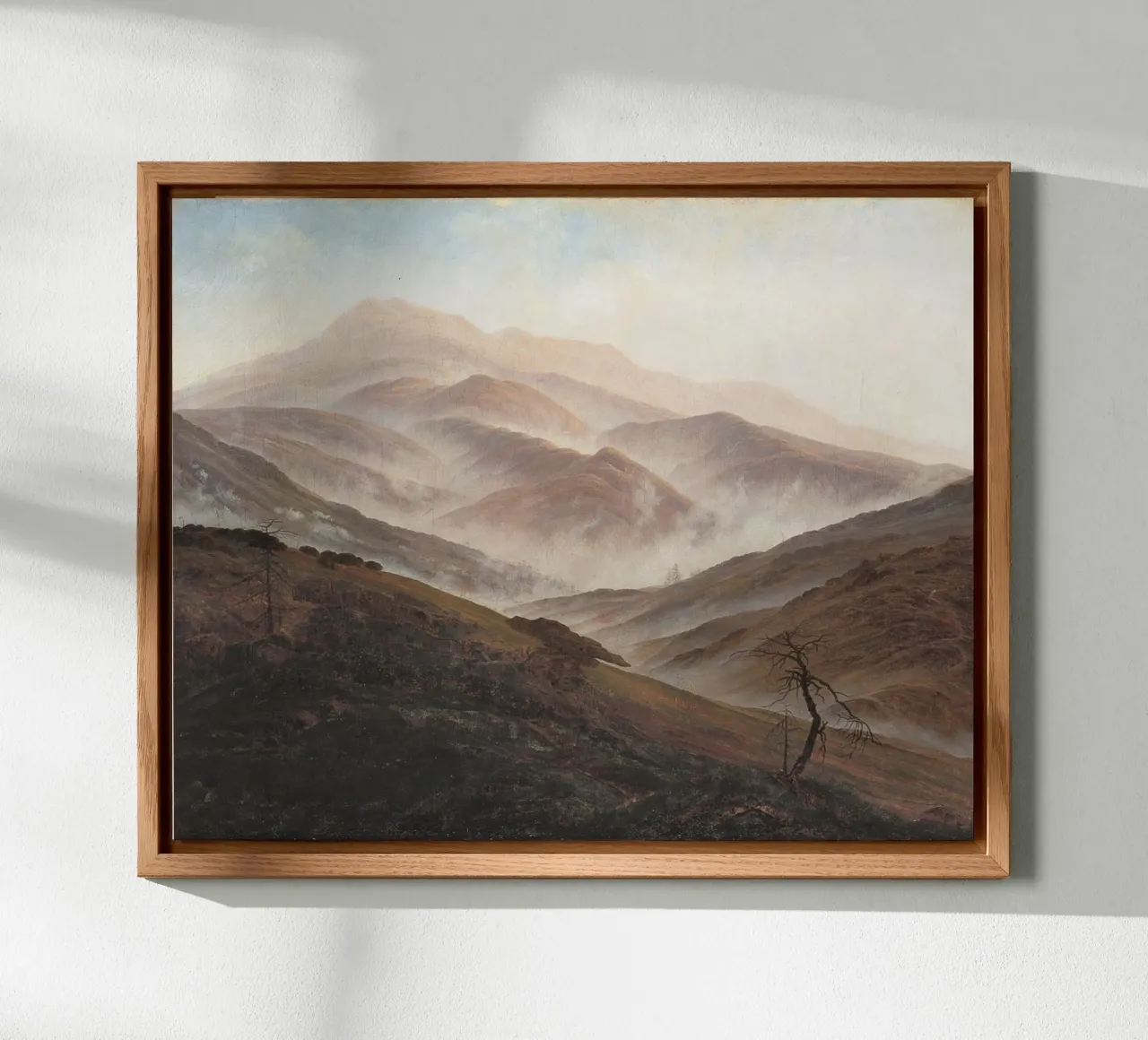 Caspar David Friedrich - Montagna con nebbia ascendente alluminio dibond da Wirla