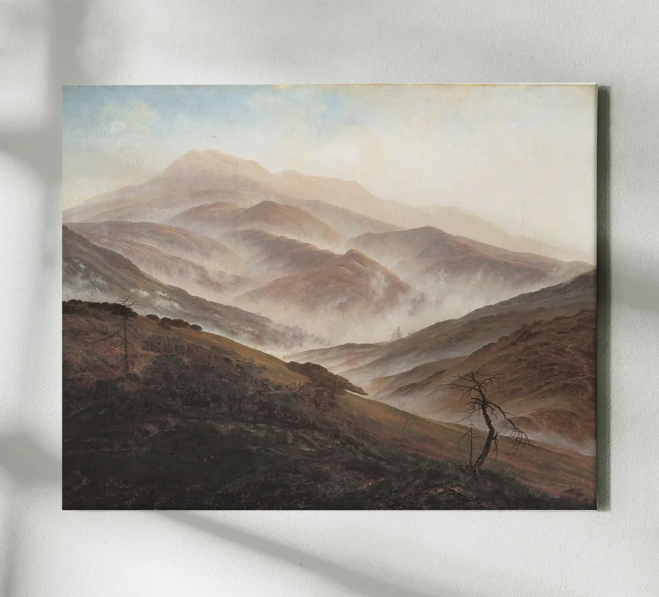 Caspar David Friedrich – Mountain with Ascending Mist canvas by Wirla