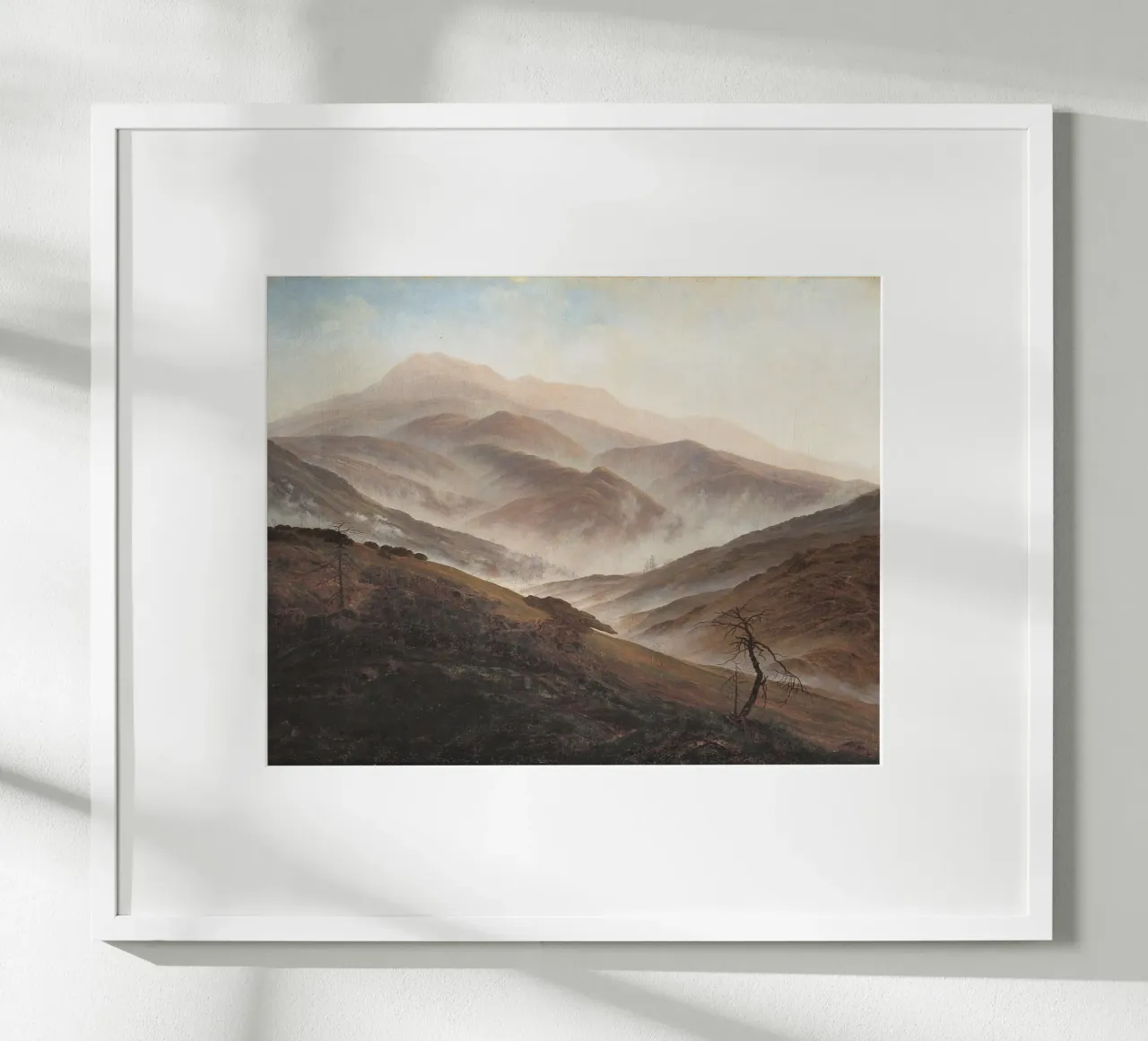 Caspar David Friedrich - Montagna con nebbia ascendente carta hahnemühle da Wirla