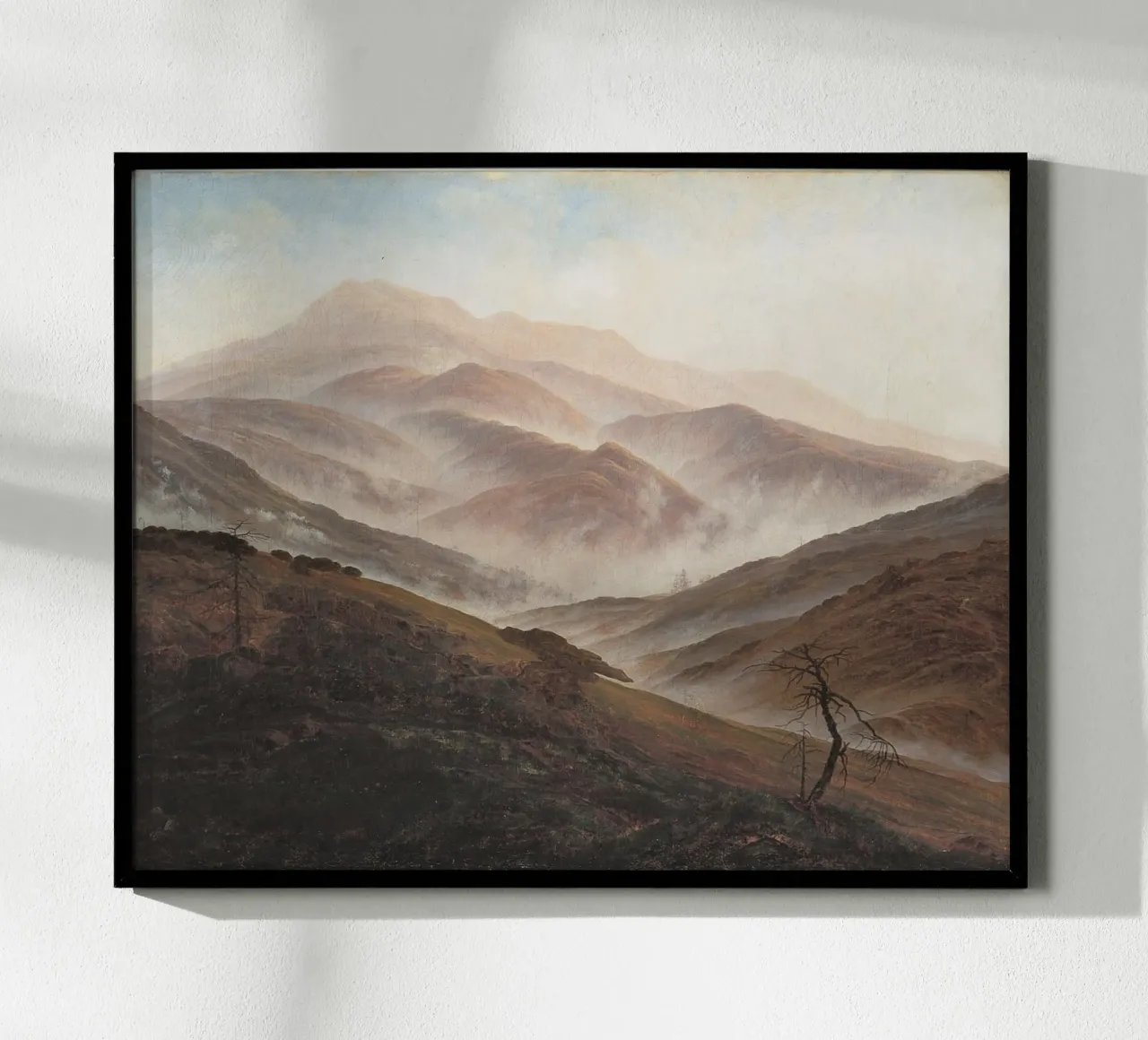 Caspar David Friedrich - Montagna con nebbia ascendente carta hahnemühle da Wirla