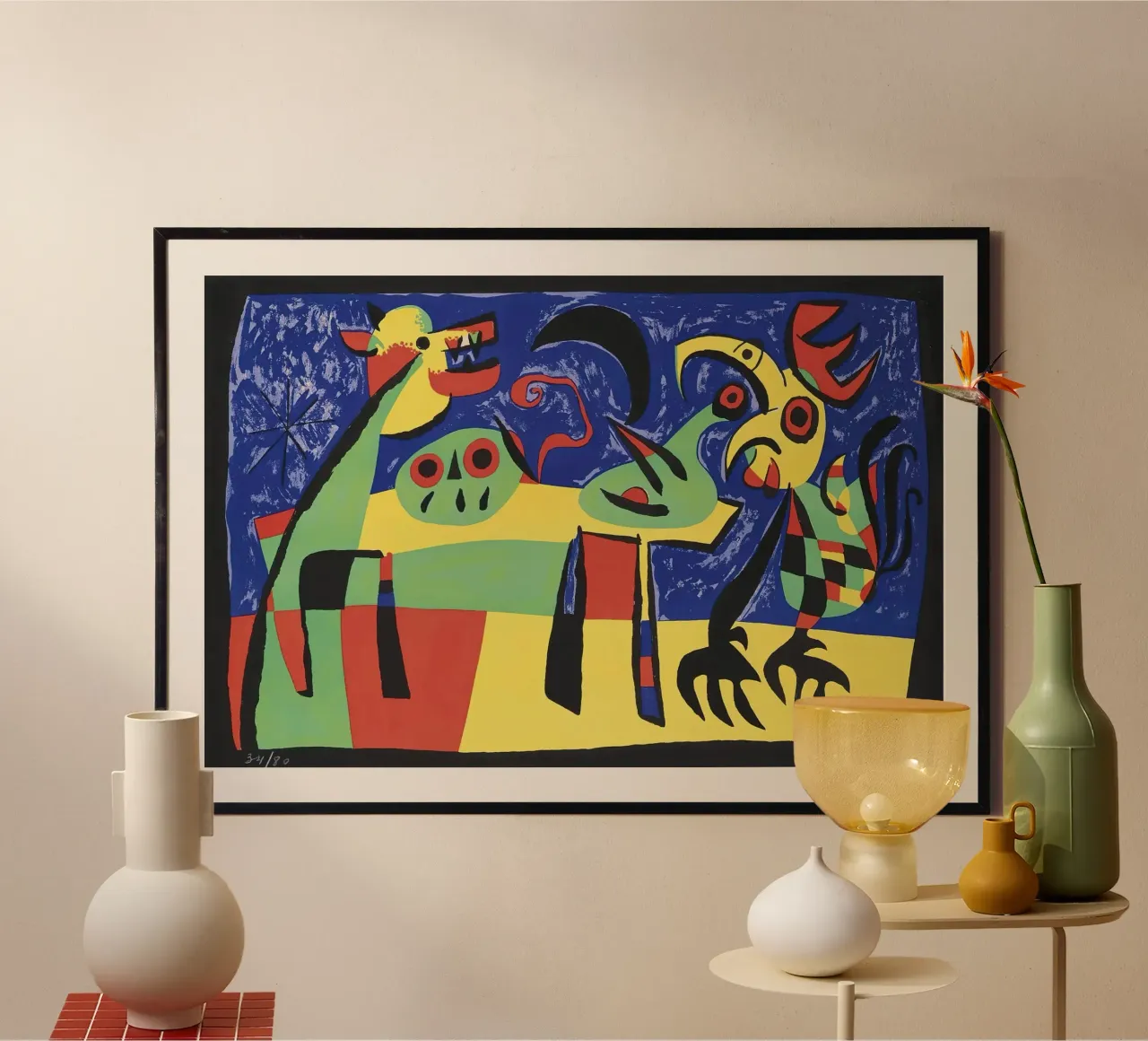 Chien aboyant à la lune poster de phillipp veisenberg
