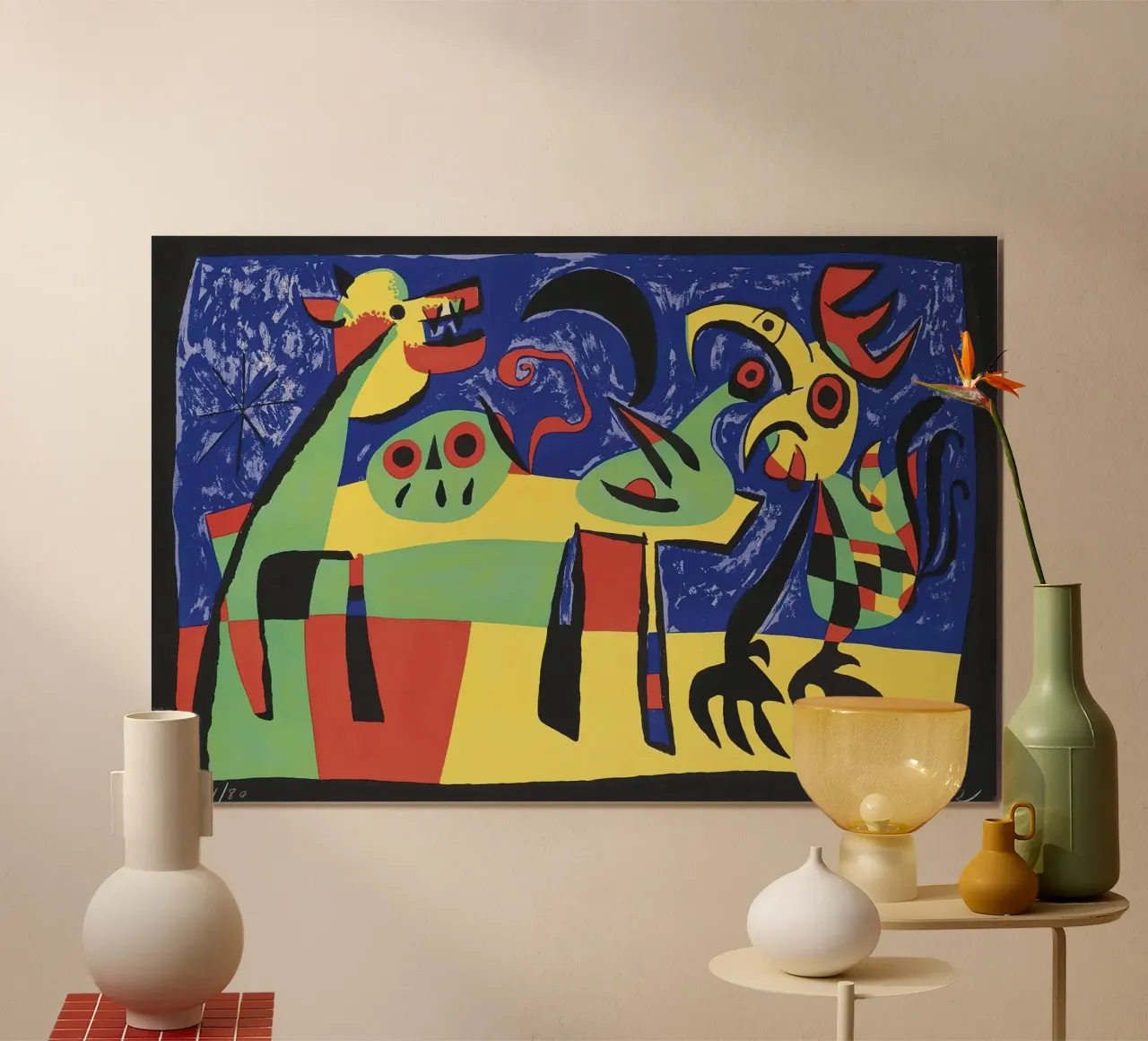 Chien aboyant à la lune poster de phillipp veisenberg
