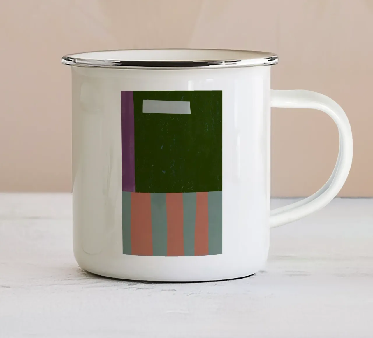 Minimal Collage 03 enamel mug by Little Dean