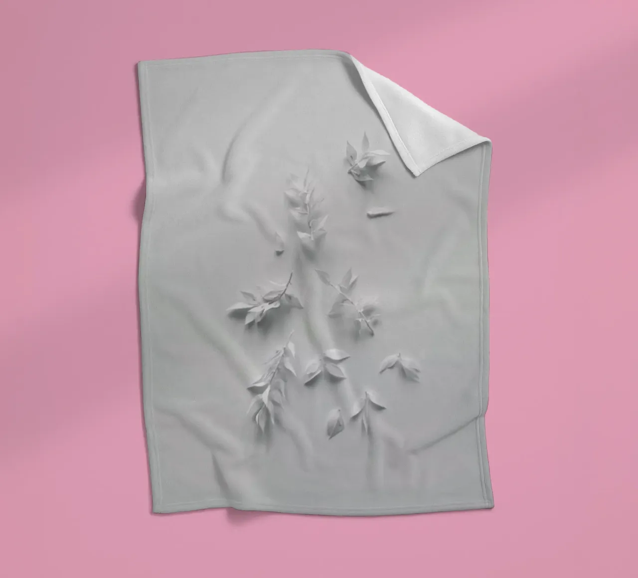 Minimalism White Bouquet coperta in pile da Studio Nahili