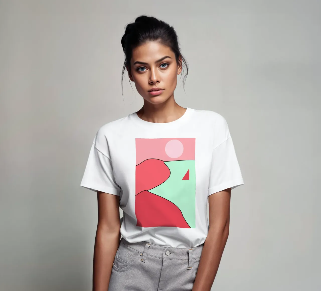 Luogo felice Menta corallina t-shirt da SilverPegasus