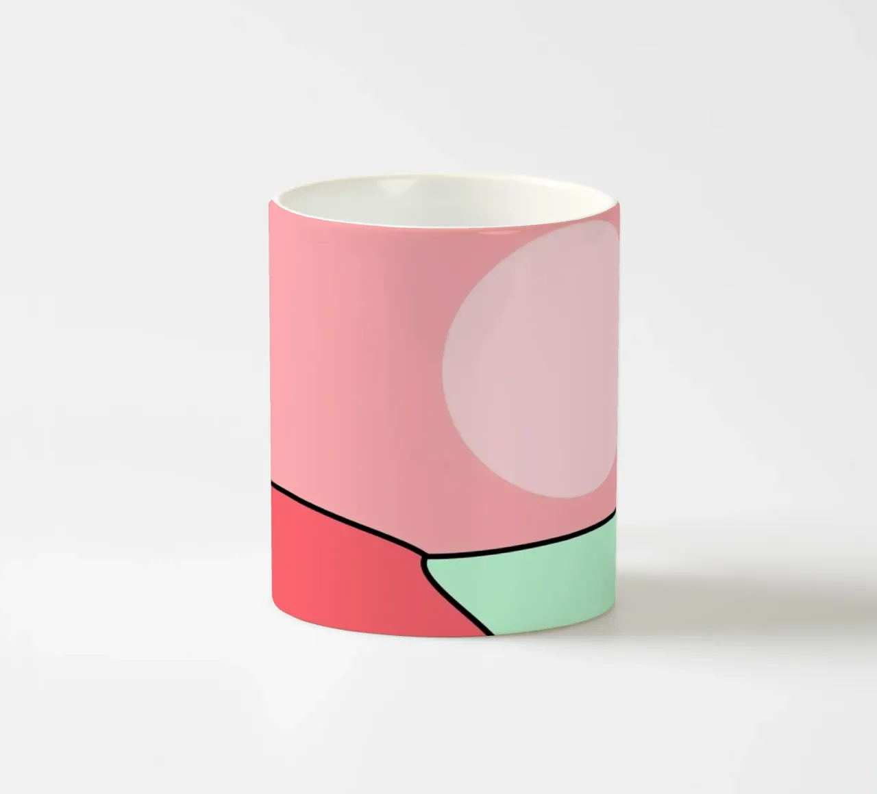 Luogo felice Menta corallina tazza in ceramica da SilverPegasus