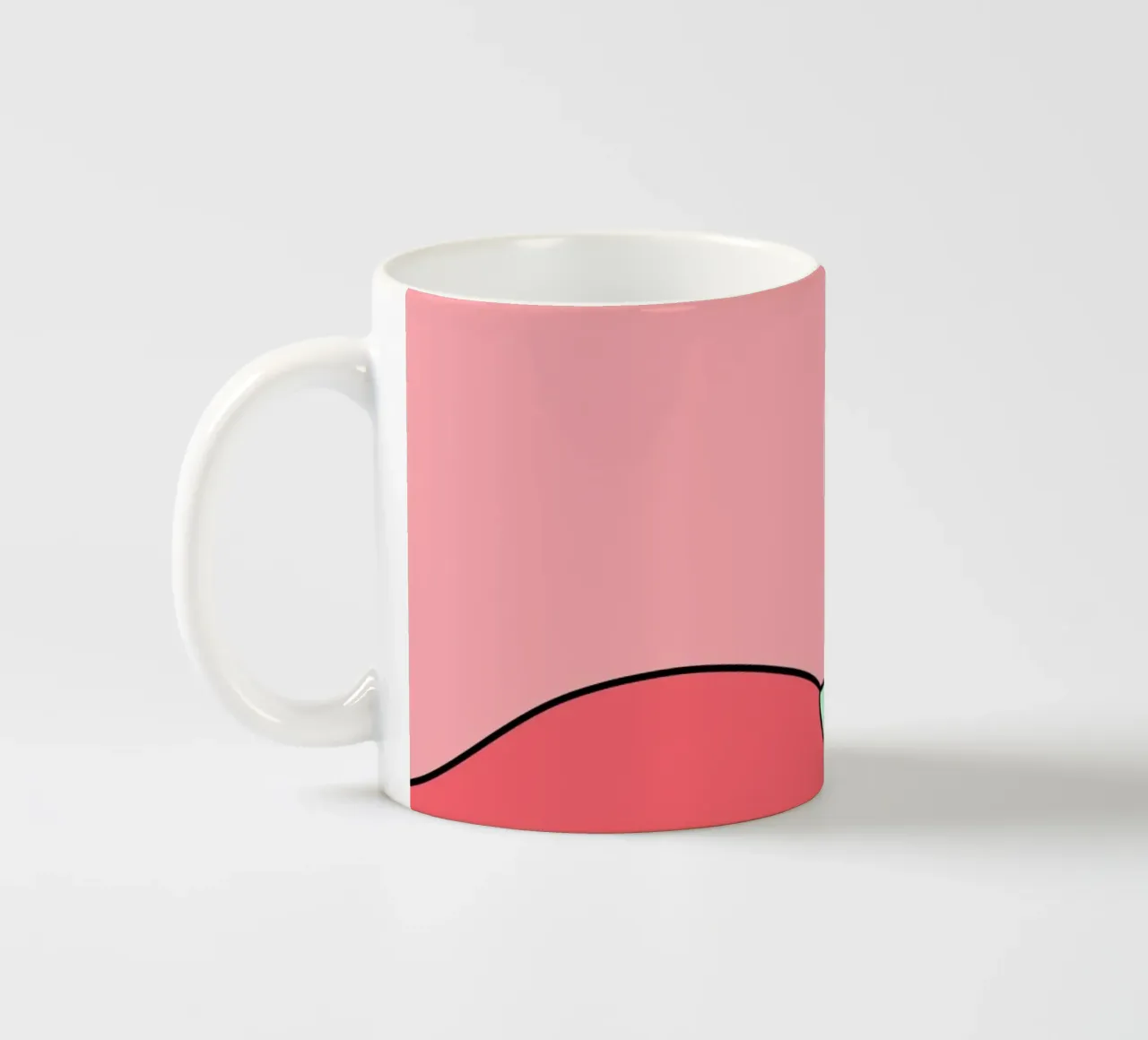 Luogo felice Menta corallina tazza in ceramica da SilverPegasus