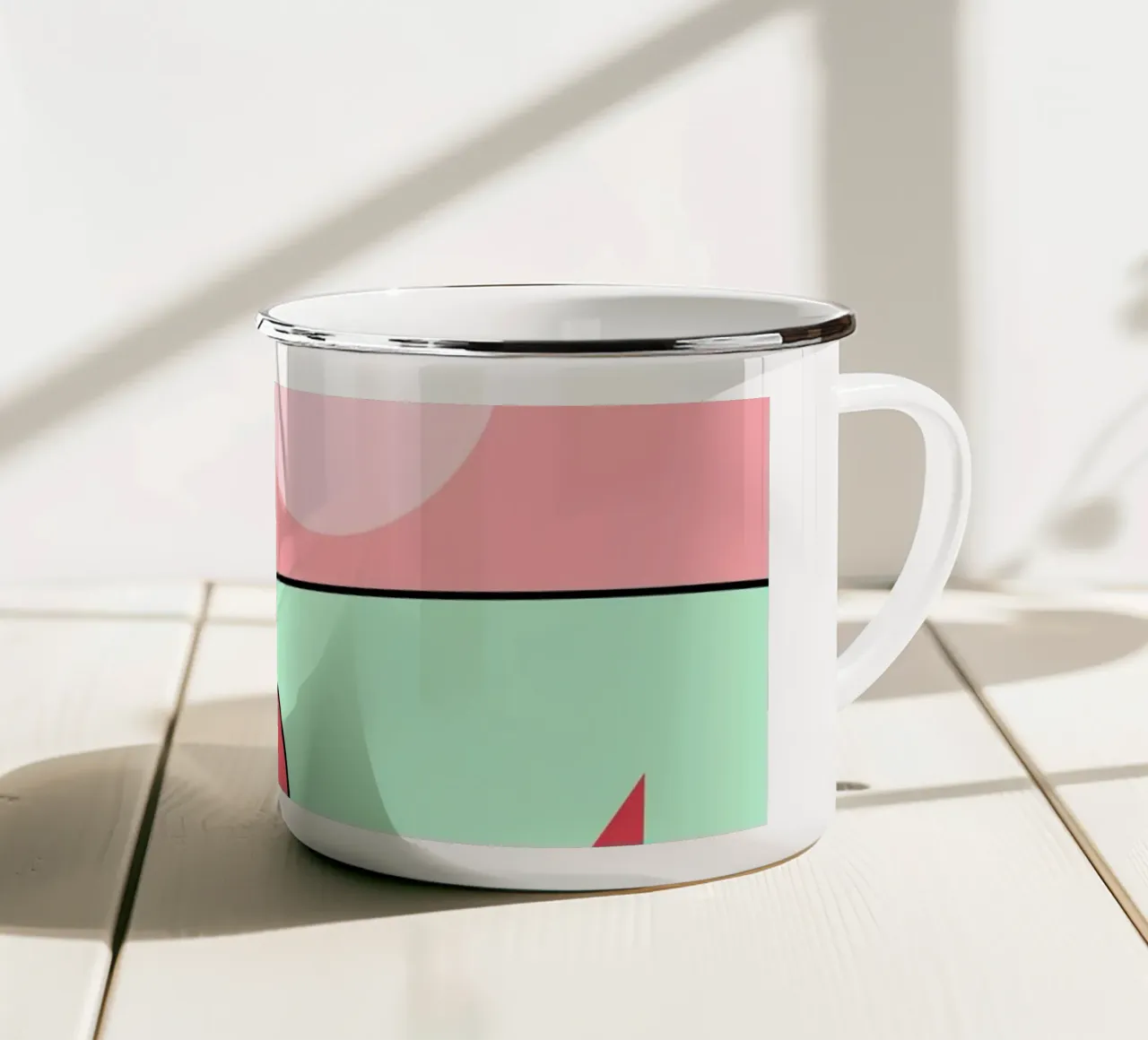 Luogo felice Menta corallina tazza in smalto da SilverPegasus