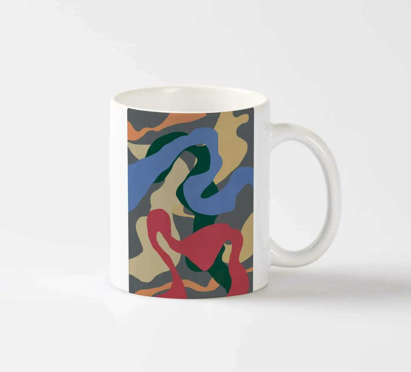 Color splat pattern ceramic mug by Little Dean