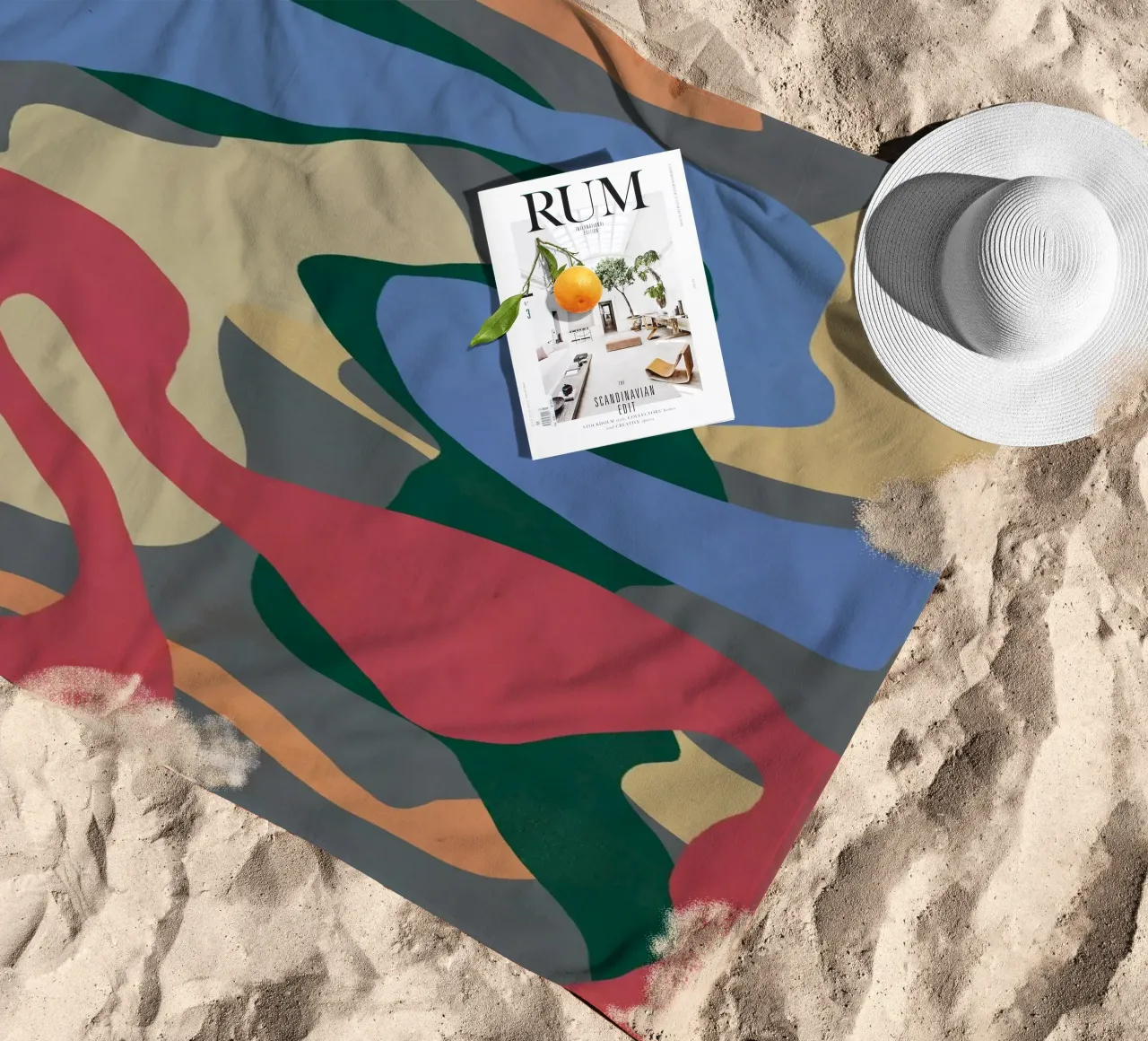 Modello a schizzi di colore telo mare da Little Dean