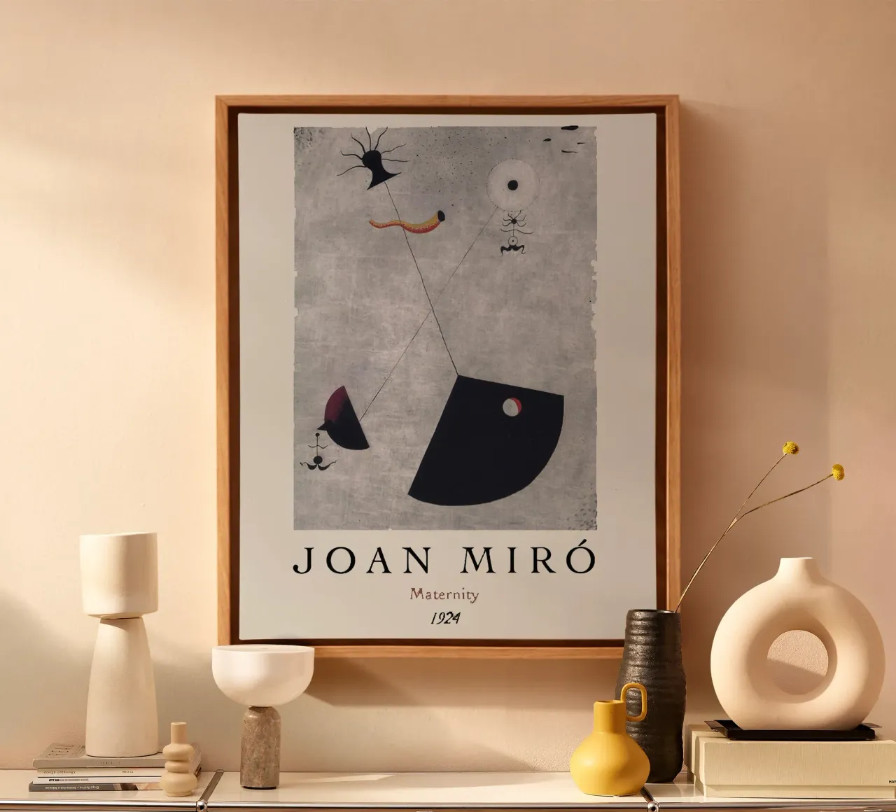 Joan Miro Maternity 1924 tela con Cornice a cassetta da phillipp veisenberg