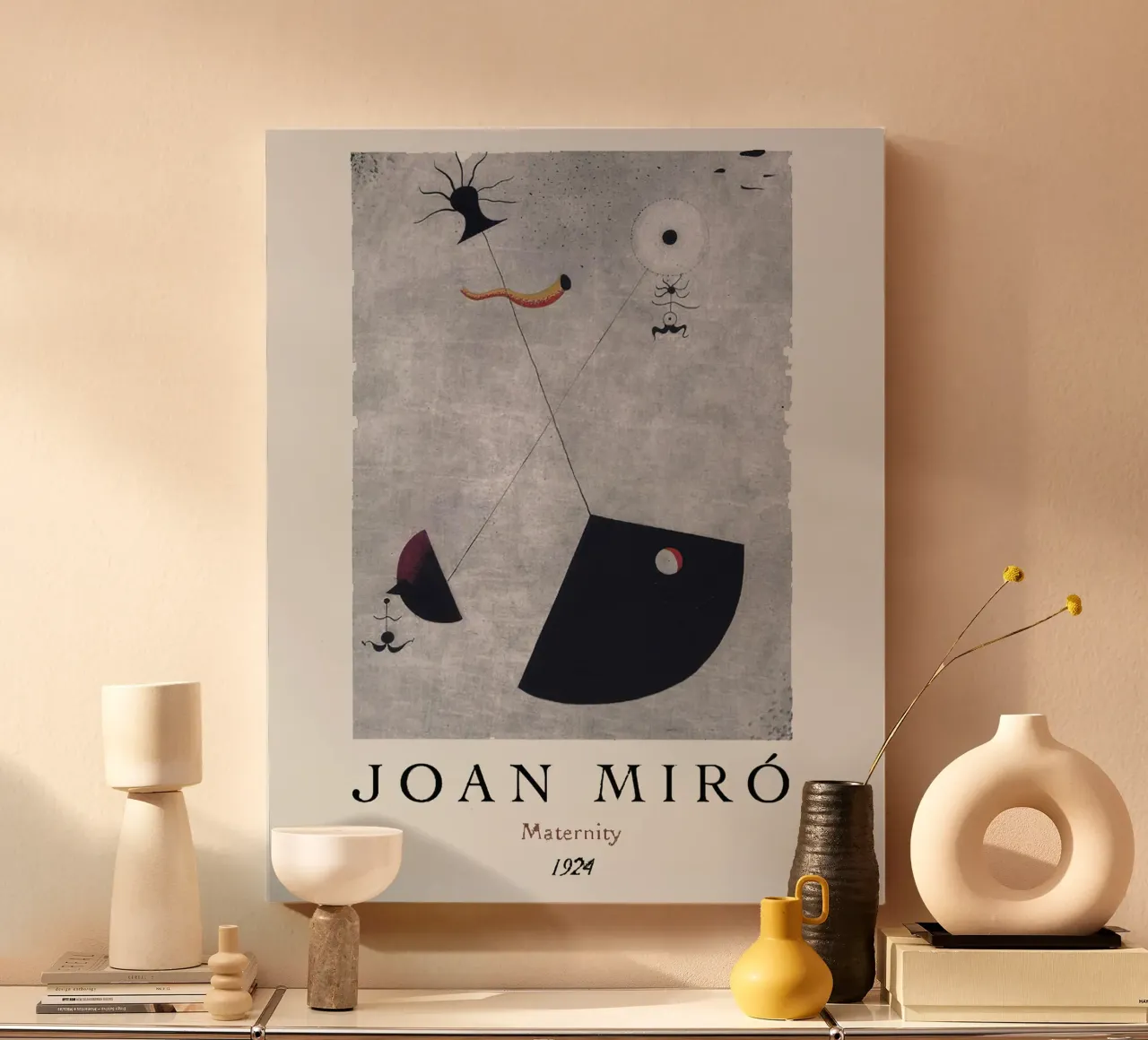 Joan Miro Maternity 1924 tela con Cornice a cassetta da phillipp veisenberg