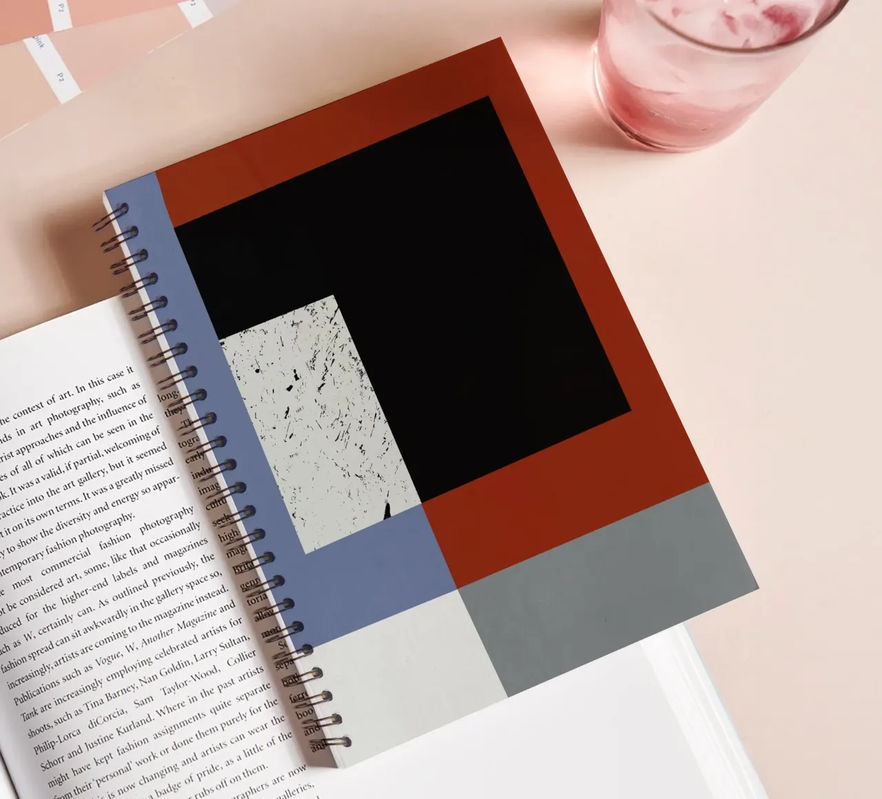 Minimal Collage 02 spiral notebook by Little Dean