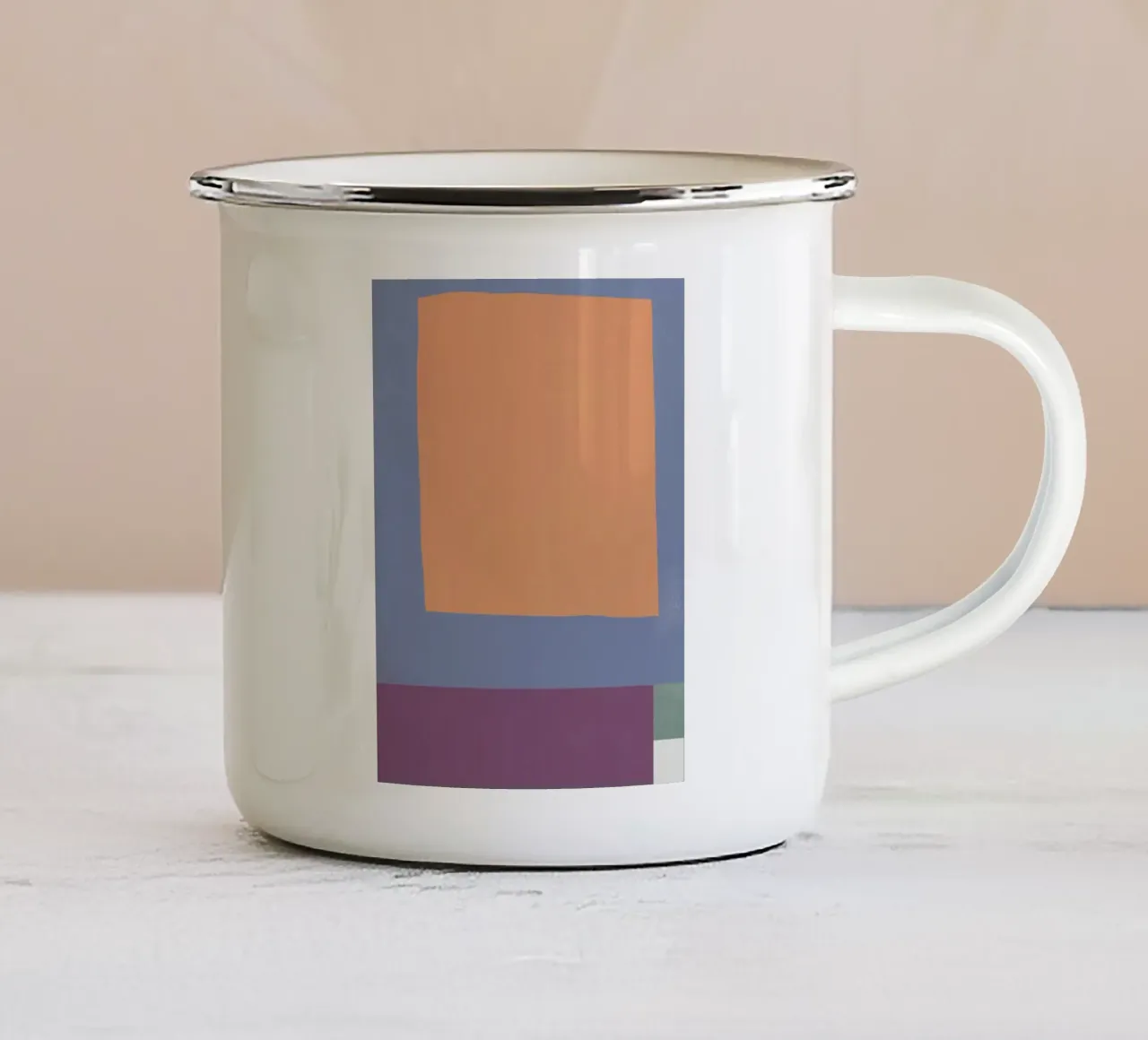 Collage mínimo taza de esmalte de Little Dean