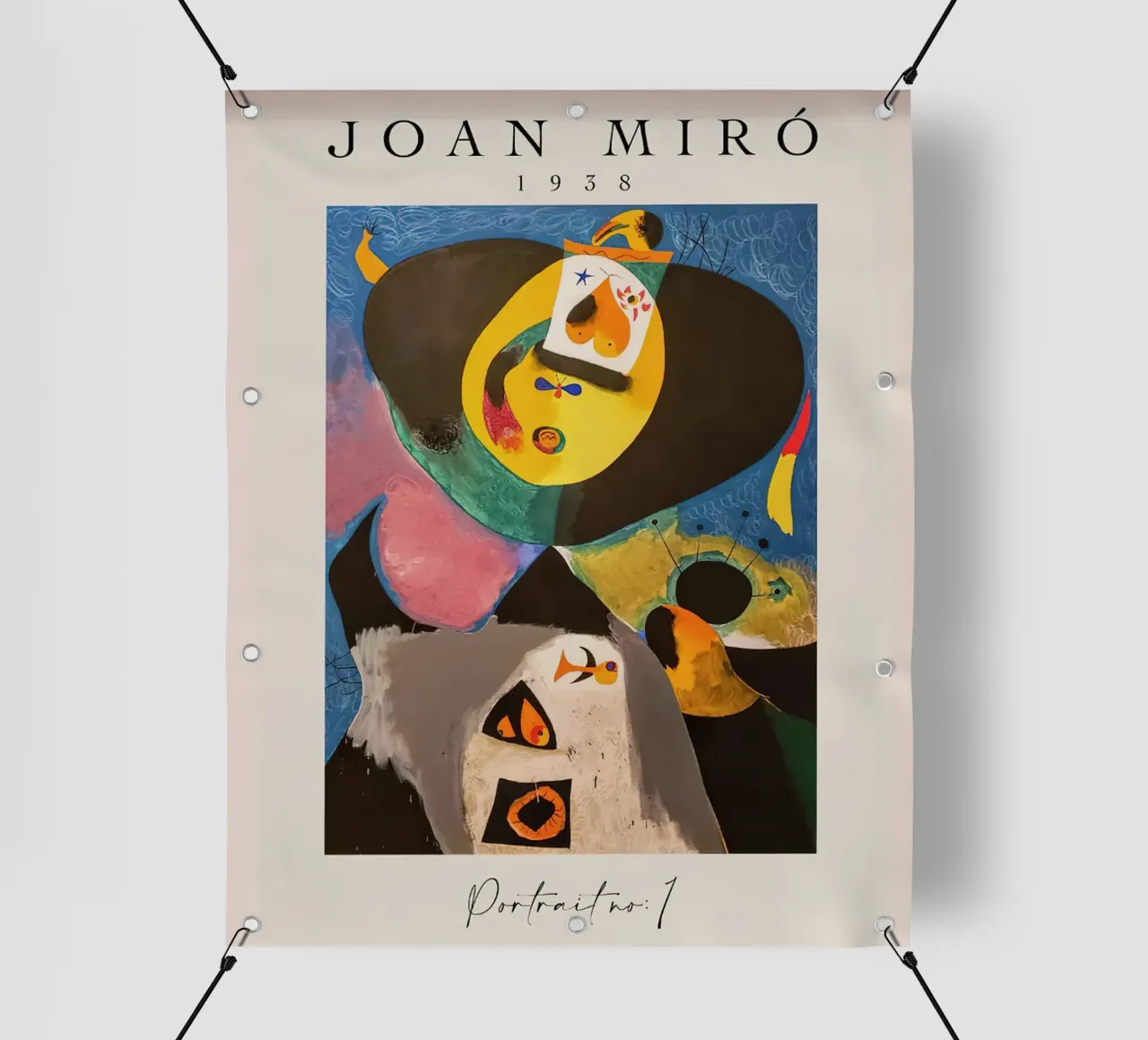 Joan Miro 1938 Ritratto n. 1 telo in pvc da phillipp veisenberg