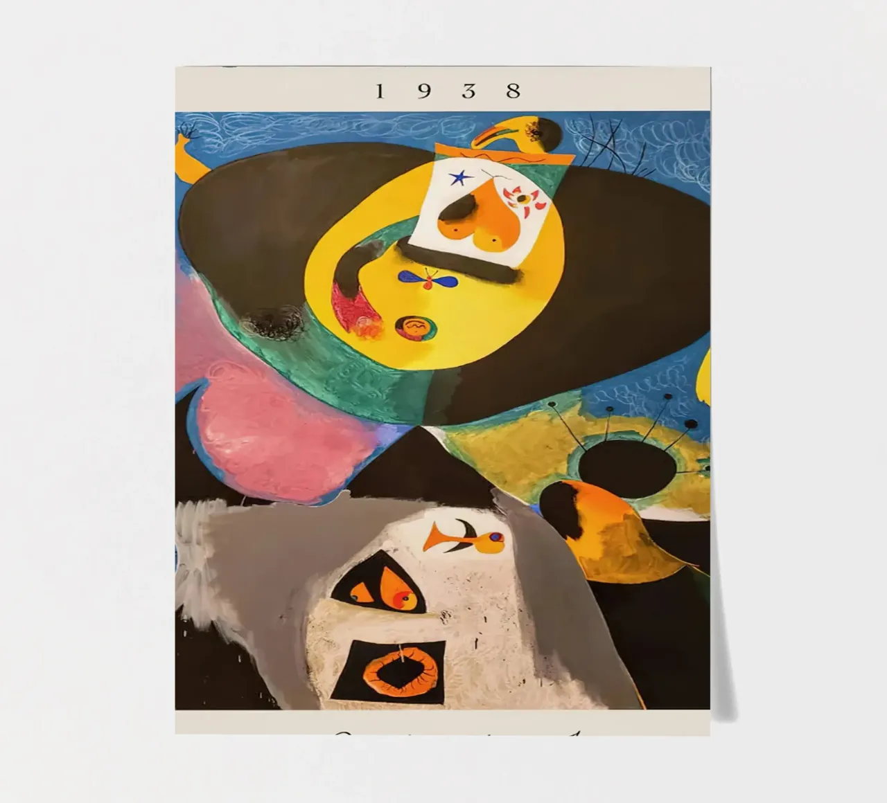 Joan Miro 1938 Porrait No 1 sticker sheet by phillipp veisenberg