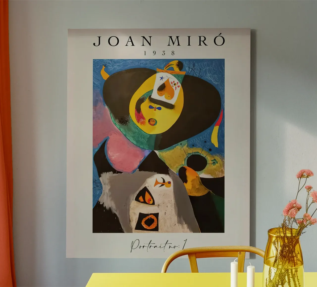 Joan Miro 1938 Ritratto n. 1 tela con Cornice a cassetta da phillipp veisenberg