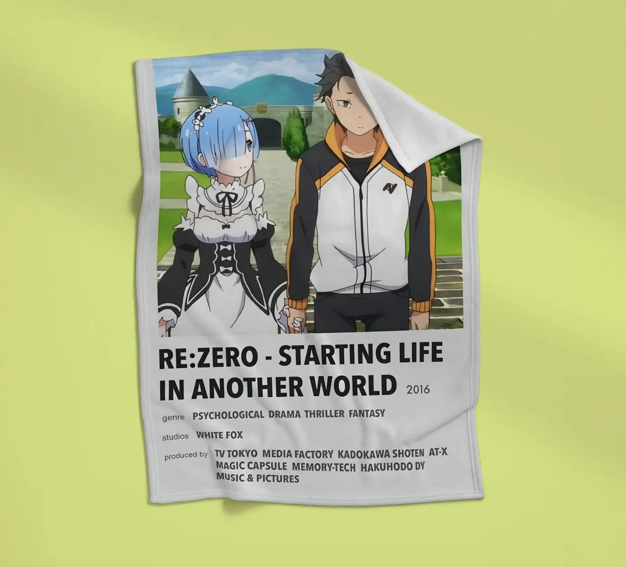 RE ZERO - STARTING LIFE IN ANOTHER WORLD 2016 coperta in pile da Totoya