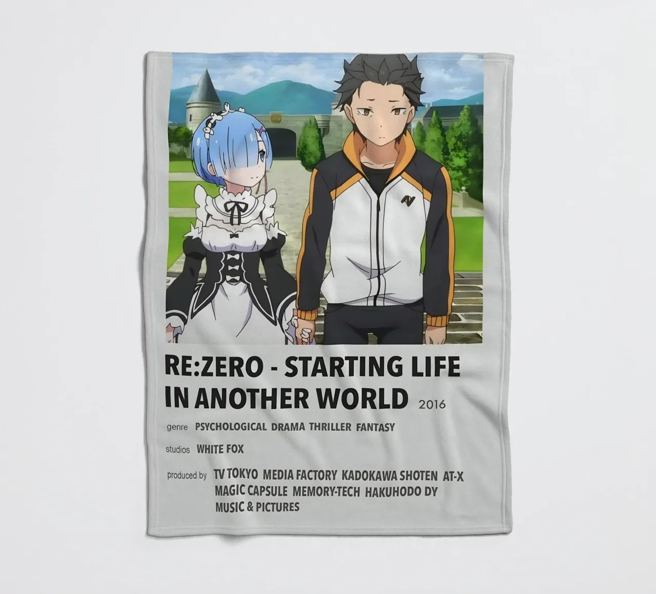 RE ZERO - STARTING LIFE IN ANOTHER WORLD 2016 coperta in pile da Totoya