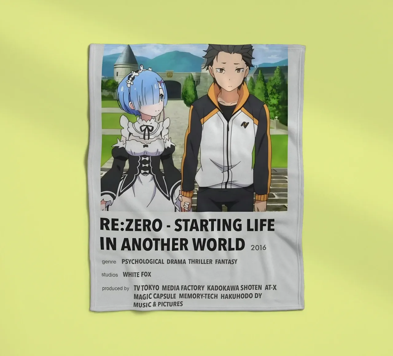 RE ZERO - STARTING LIFE IN ANOTHER WORLD 2016 coperta in pile da Totoya