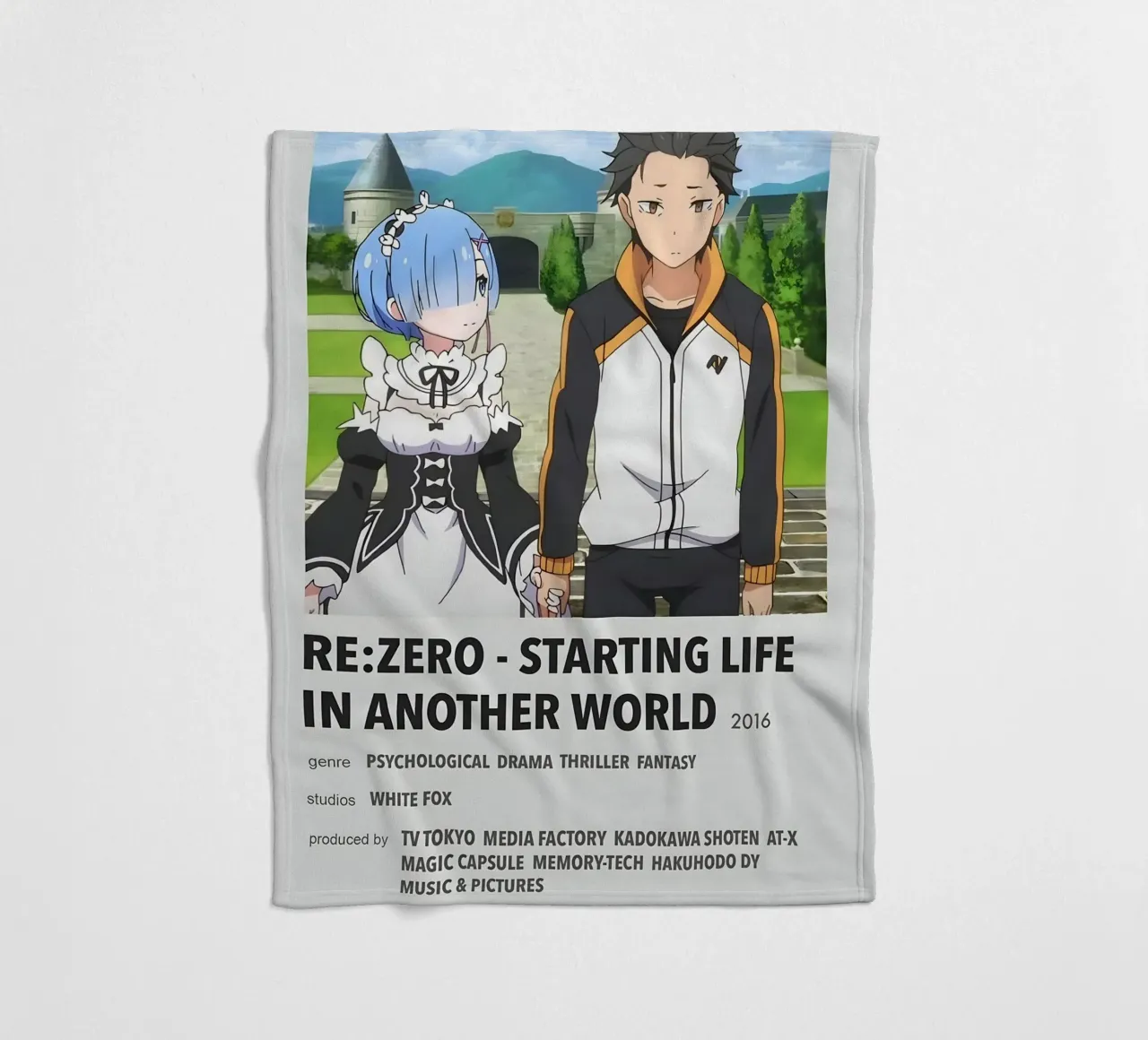 RE ZERO - STARTING LIFE IN ANOTHER WORLD 2016 coperta in pile da Totoya