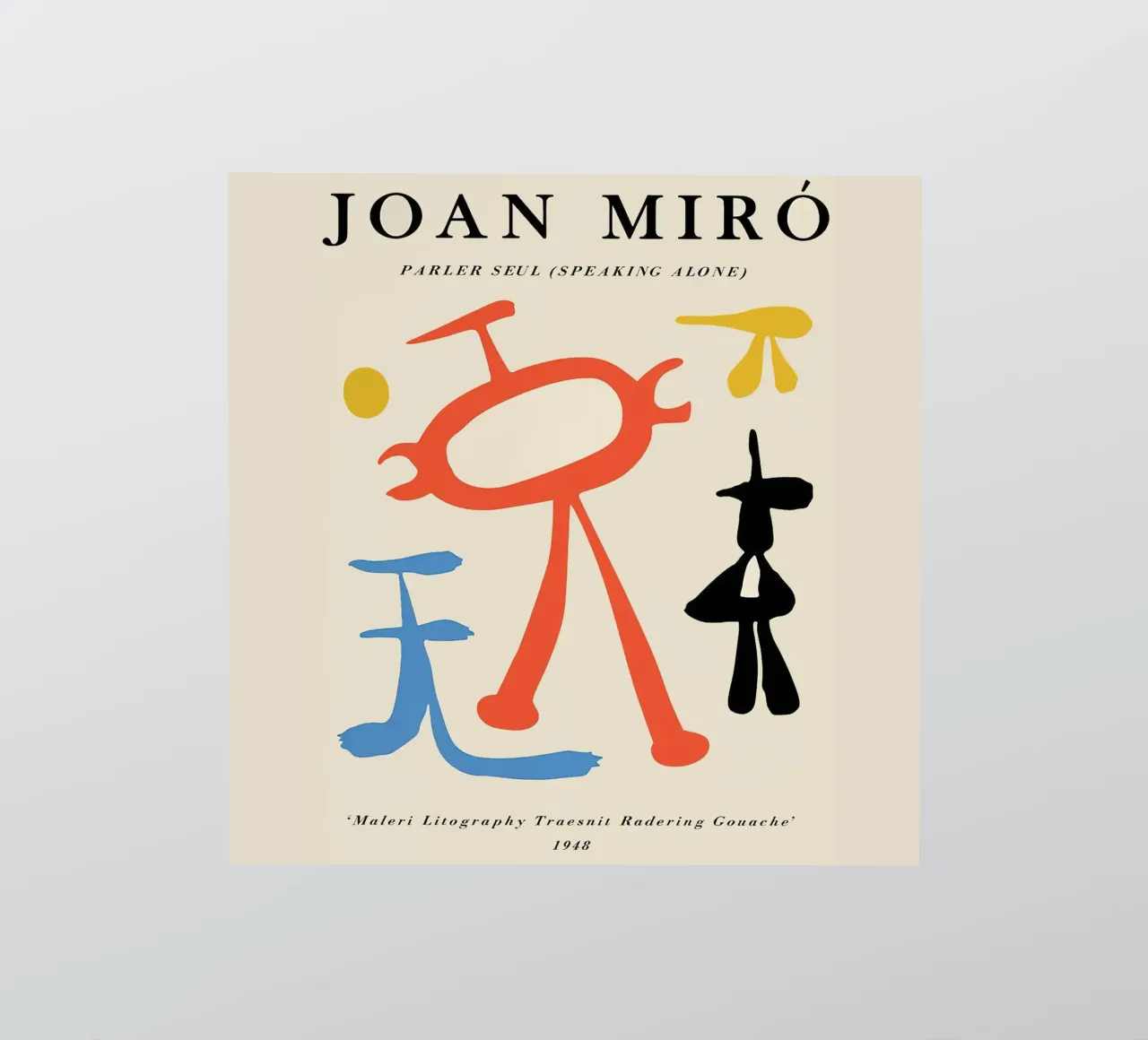 Joan Miro Parler Seul ("Sola") 1948 adesivo da phillipp veisenberg