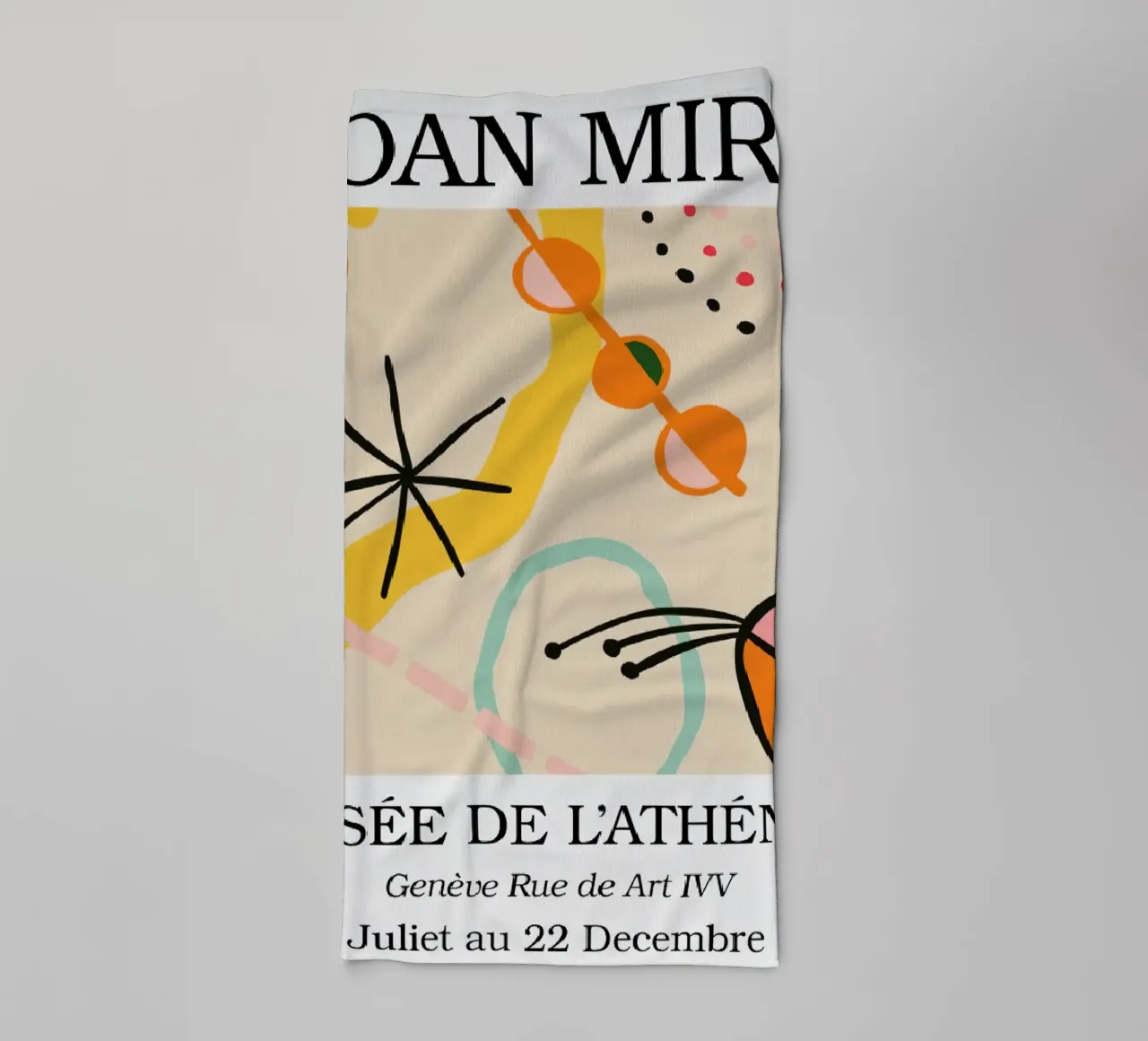 Joan Miro Musee De Lathenee 1973 asciugamano da bagno da phillipp veisenberg