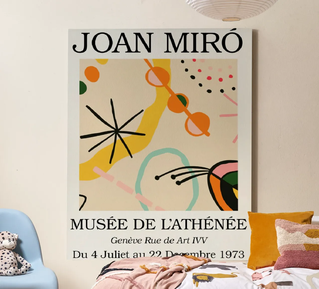 Joan Miro Musee De Lathenee 1973 canvas with Floater frame by phillipp veisenberg