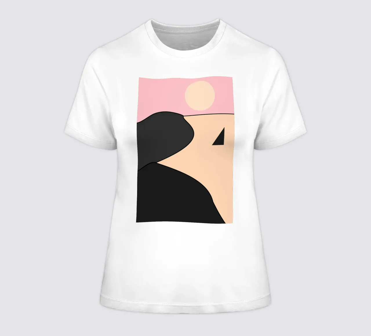 Happy Place Nero Rosa t-shirt da donna da SilverPegasus